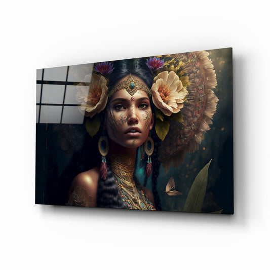 Flower Master Glass Wall Art || Designer Collection