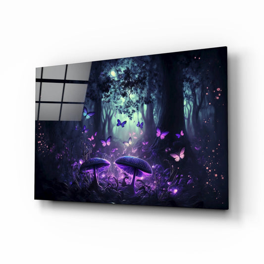 Mushrooms' Love Glass Wall Art || Designer Collection