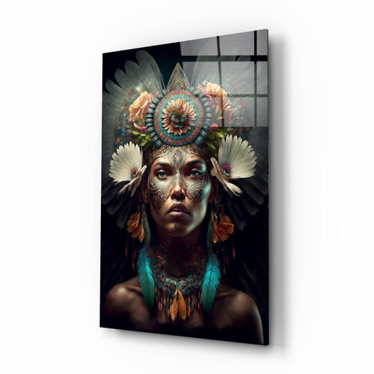Flower Monarch Glass Wall Art || Designer Collection