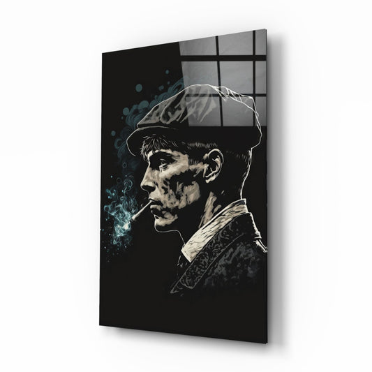 Newsboy Cap Gangster Glass Wall Art || Designer Collection