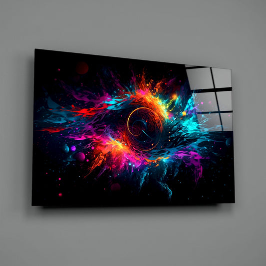 Colorful Hole Glass Wall Art || Designer Collection