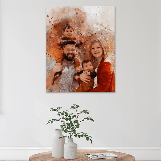 Family Watercolor Portrait Sign Otarealm
