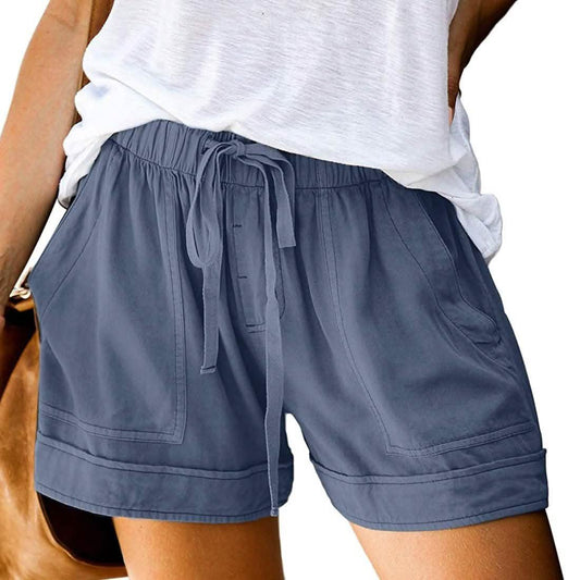 Elapsy Womens Casual Drawstring Elastic Waist Summer Shorts with Pockets Otarealm