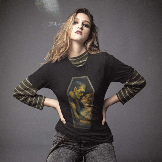 Frankenstein and His Bride T-Shirt Otarealm