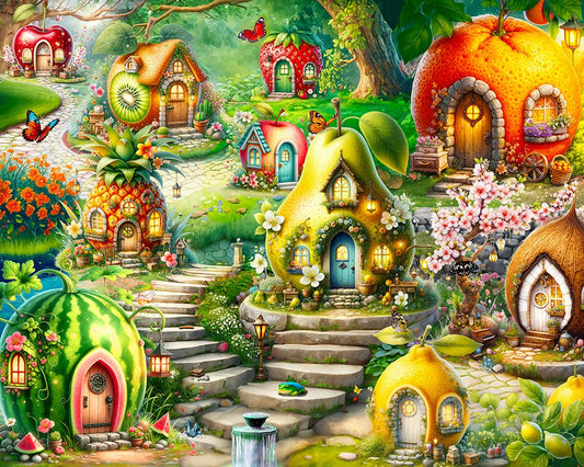 Fruitful Dream Village 500 Piece Jigsaw Puzzle | Springbok Puzzles