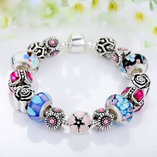 Genuine Murano Glass and Crystal Bracelet Otarealm