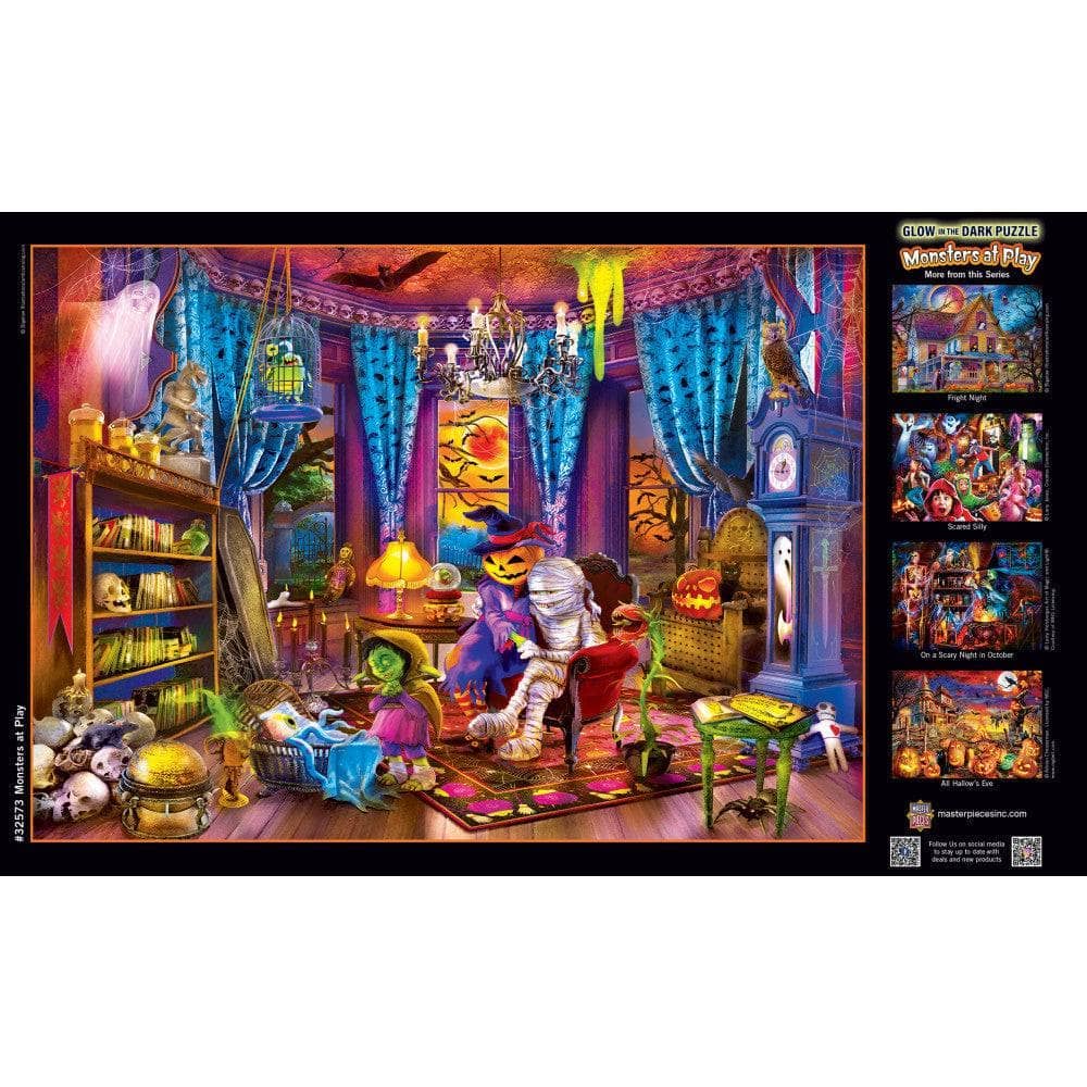 Glow in the Dark - Monsters at Play 500 Piece Jigsaw Puzzle | Masterpieces Puzzles