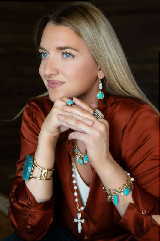 Las Cruces White Pearl Cross Pendant Necklace Otarealm