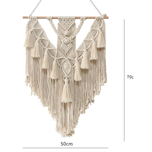 Hand Woven Lace Wall Hanging Bohemian Boho Art Decor Otarealm
