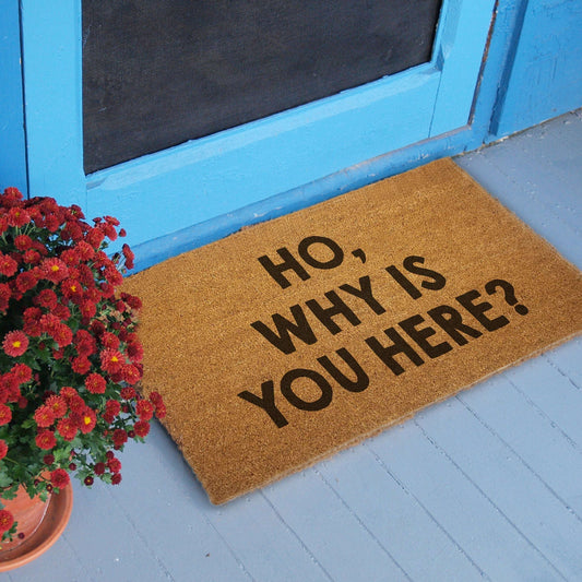 Ho, Why is You Here? Door Mat Otarealm