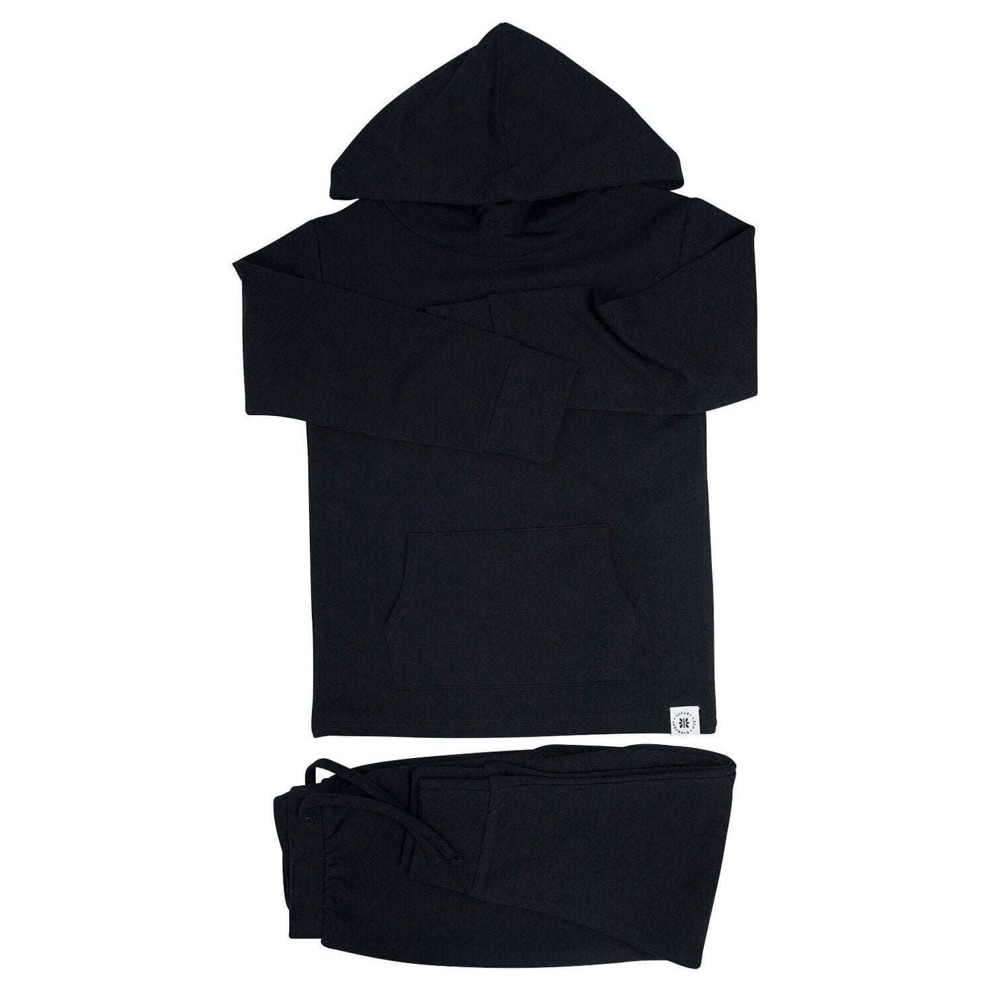 Blazing Black Comfort Hooded Jogger Set Otarealm