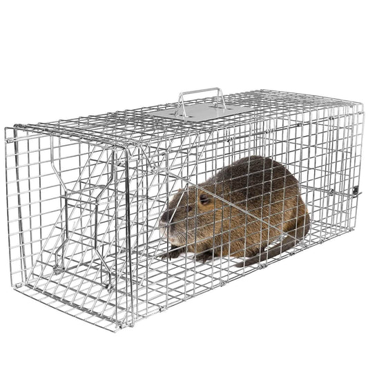 Humane Catch Release Live Animal Collapsible Galvanized Wire Trap Cage Otarealm