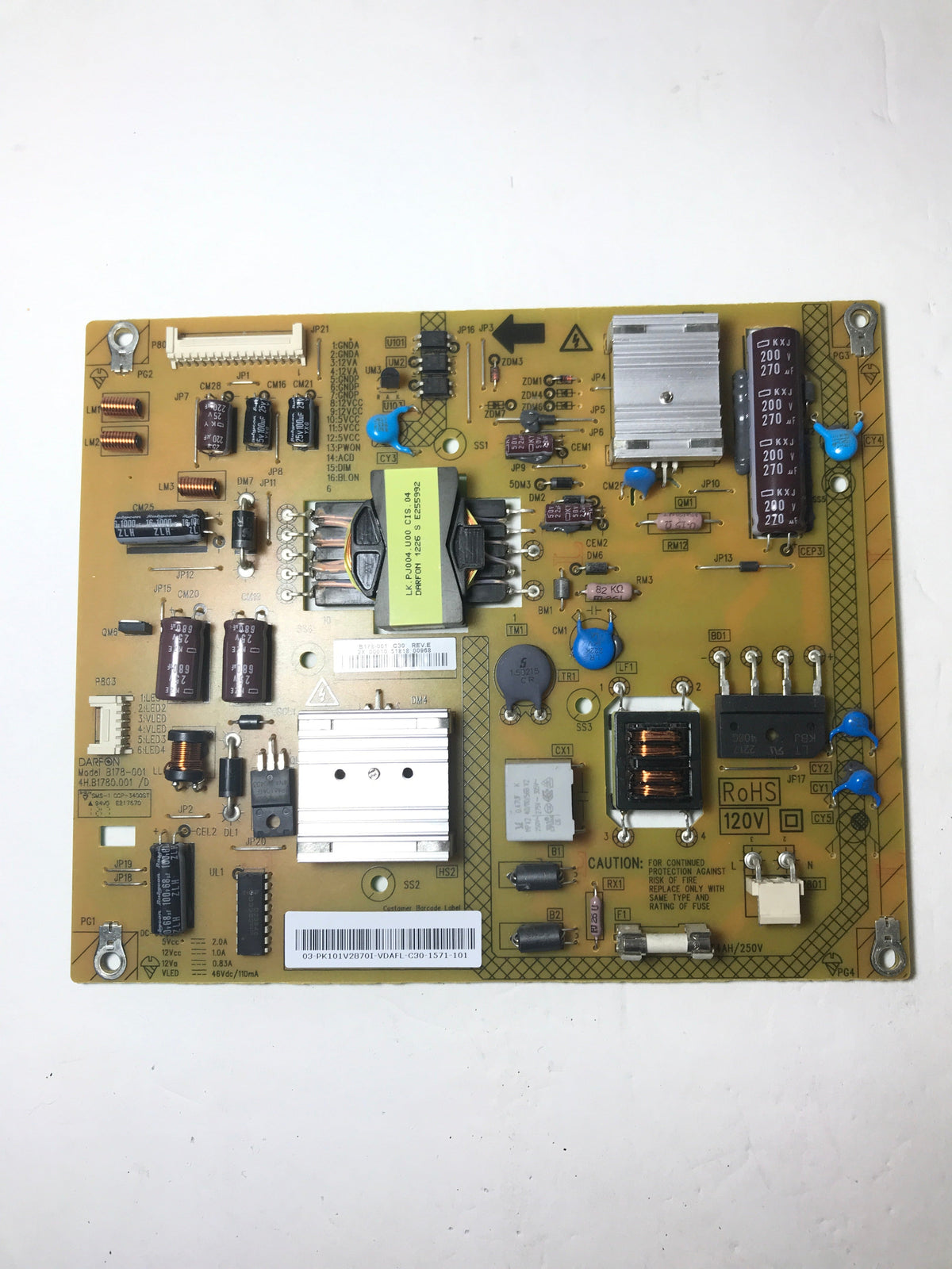 Toshiba PK101V2870I Power Supply for 24L4200U Otarealm