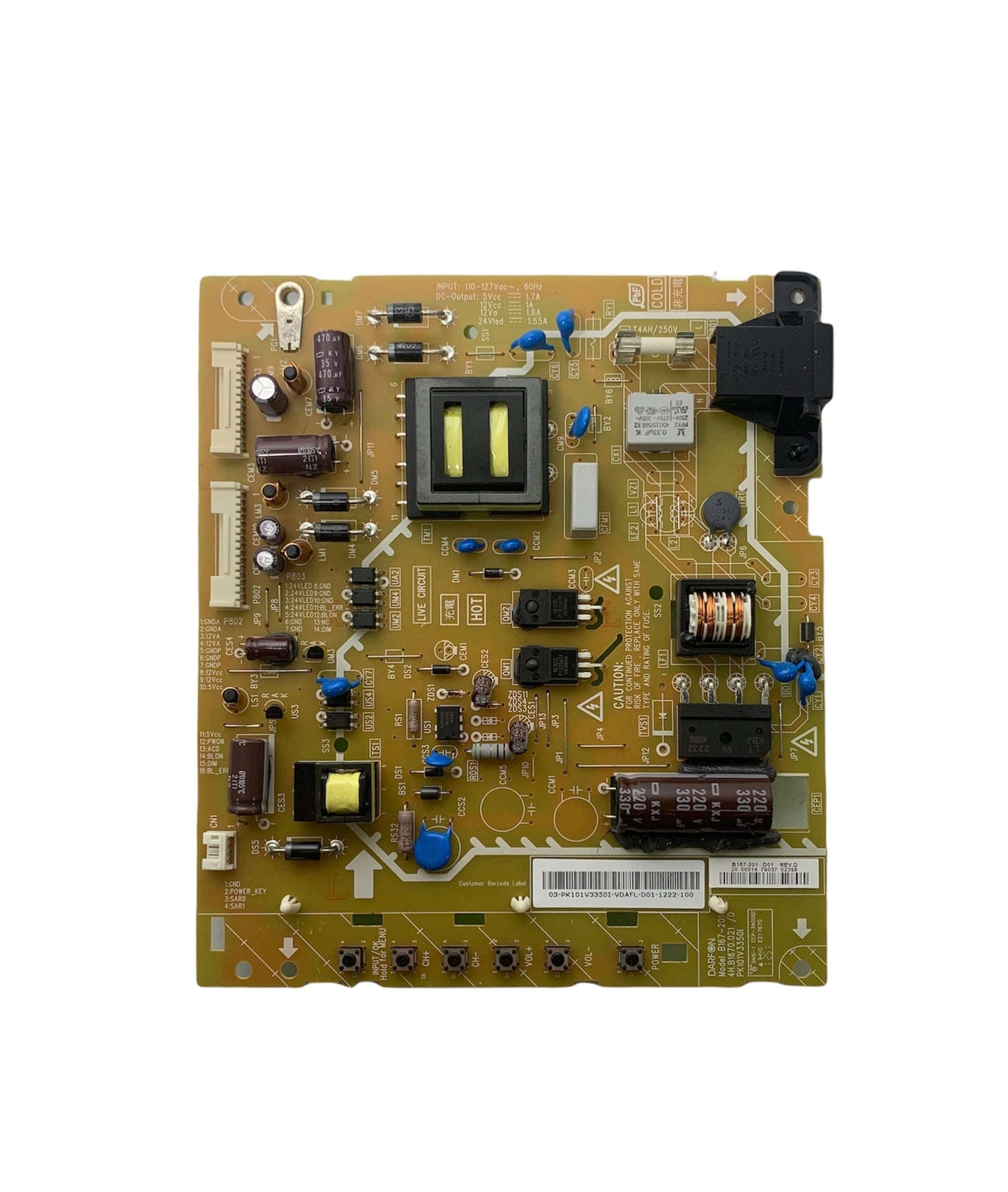 Sharp TZZ00000844A (B16-201) Power Supply / LED Board Otarealm