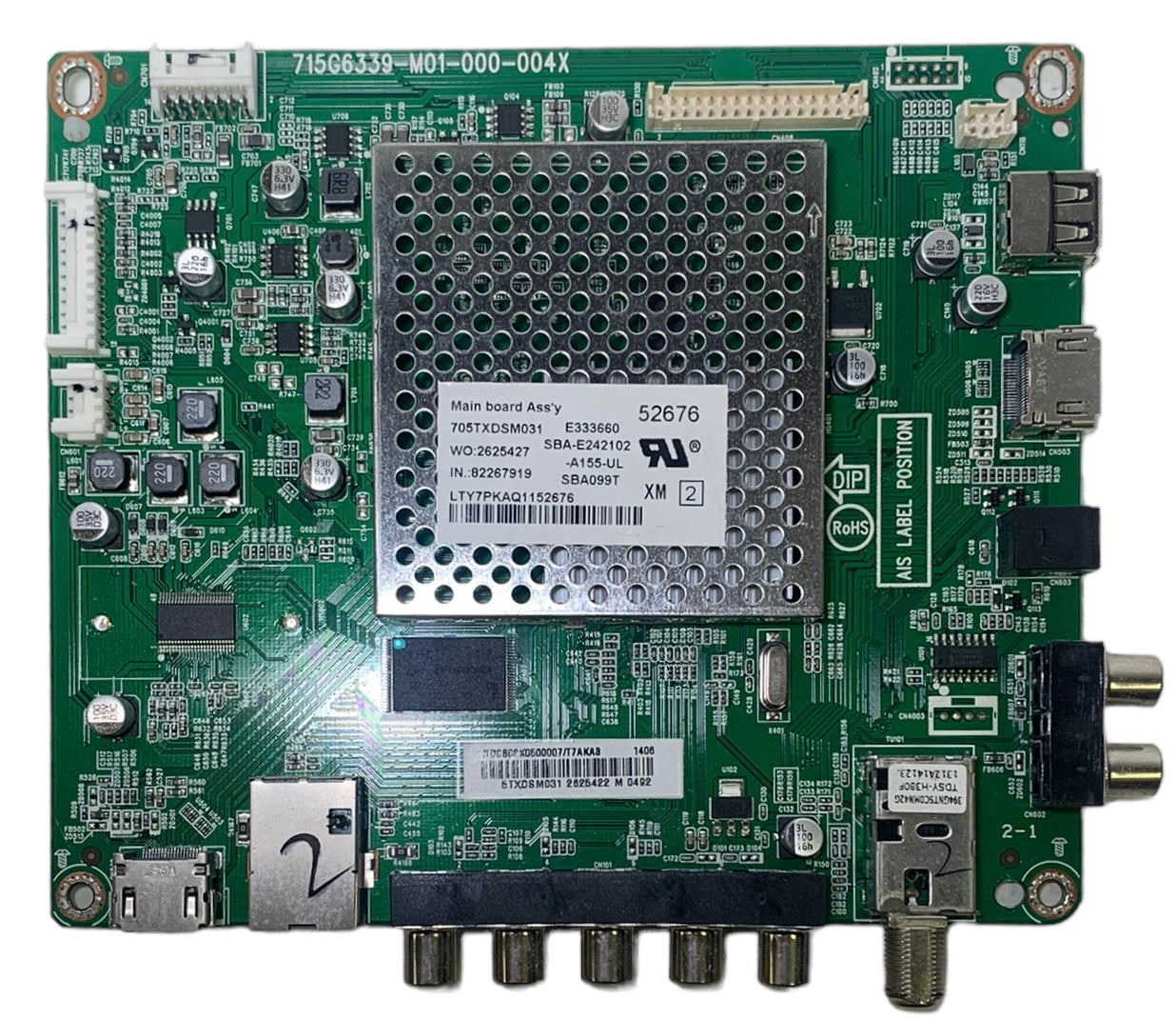 Vizio 756XDCB02K050 Main Board for E320I-B1 (LTF7PKEQ) Otarealm