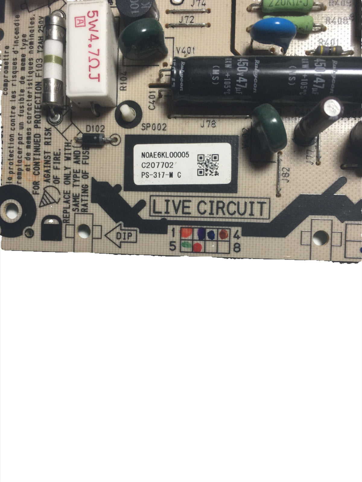 Panasonic N0AE6KL00005 PS-317 Power Supply Otarealm