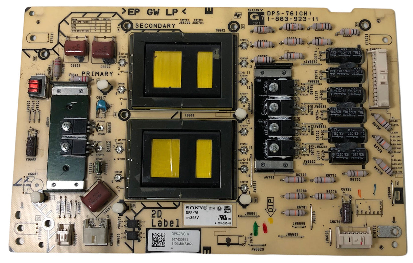 Sony 1-474-305-11 (DPS-76, DPS-76(CH), 1-883-923-11) G7 Board Otarealm