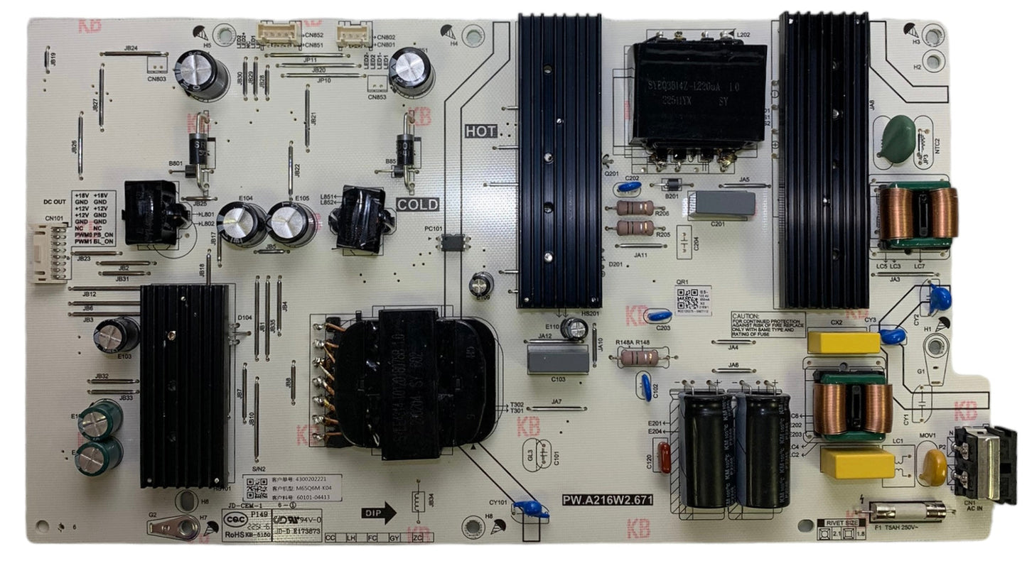 Vizio 60101-04413 Power Supply for M65Q6M-K04 Otarealm