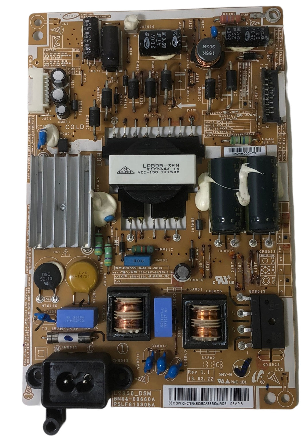 Samsung BN44-00660A (PSLF610S05A) Power Supply / LED Board Otarealm