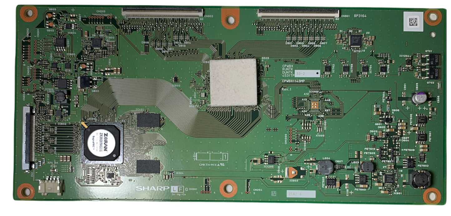 Sharp RUNTK4531TP (CPWBX4531TP) T-Con Board for PN-E702 Otarealm