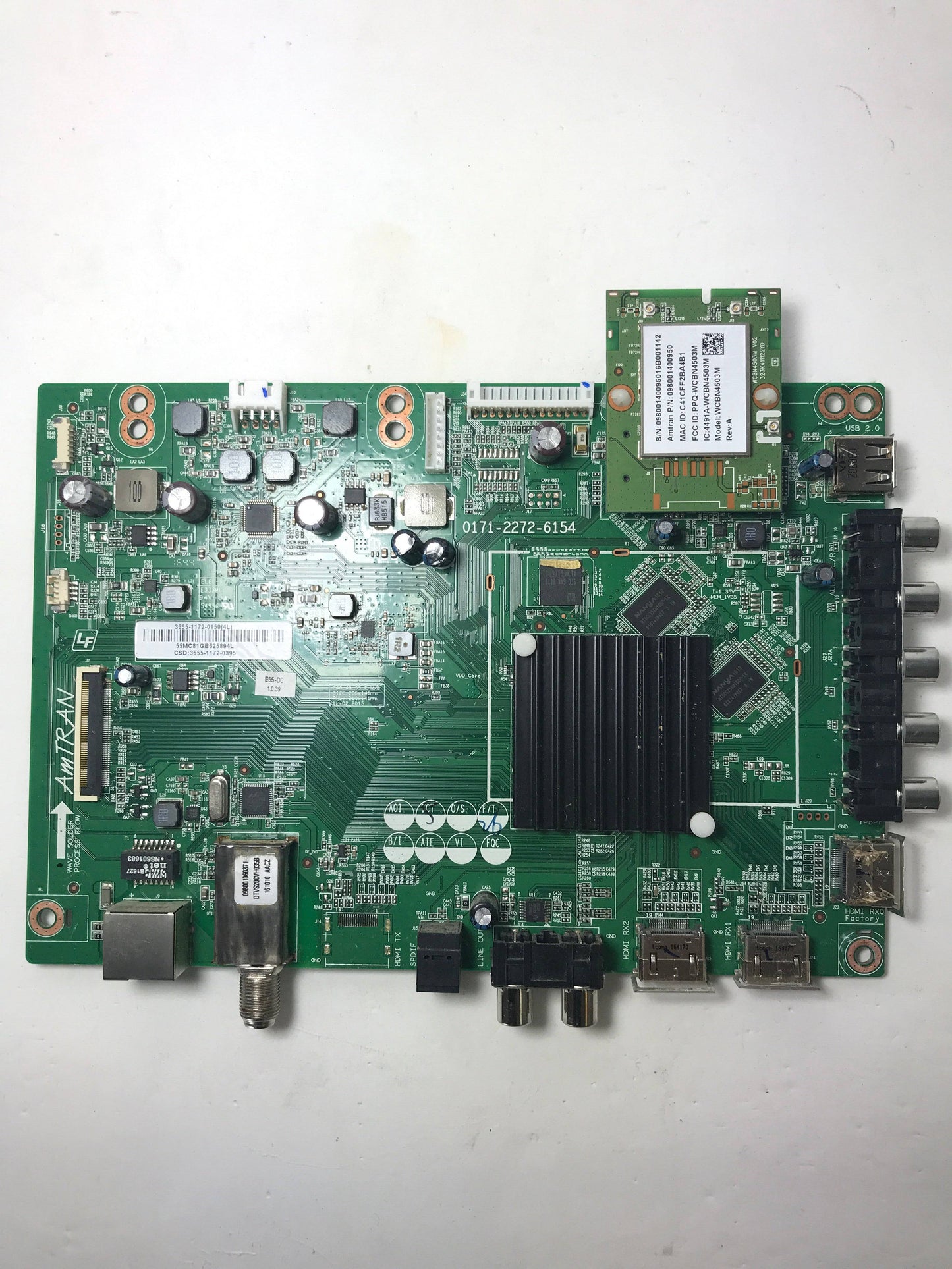 Vizio 3655-1172-0395 Main Board for E55-D0 LED TV (LAUATYBS / LAUATYAS Serial) Otarealm