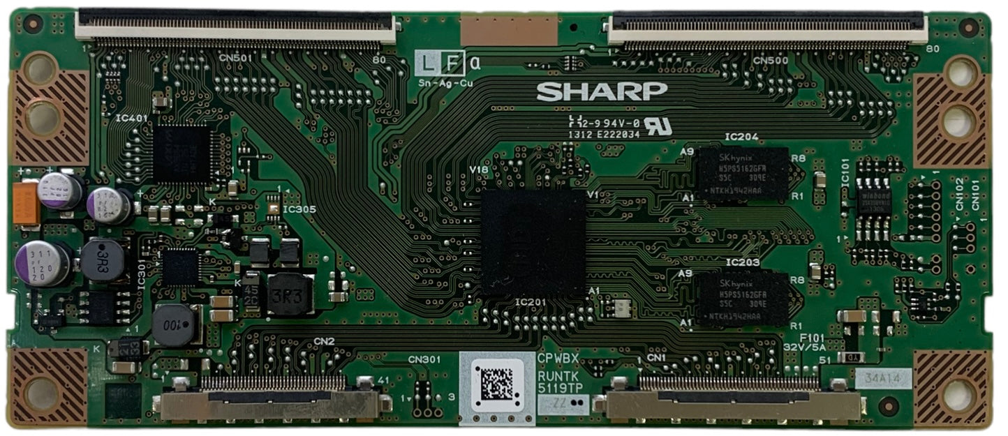 Sharp RUNTK5119TPZZ (CPWBX5119TPZZ) T-Con Board (AGF76630001) Otarealm