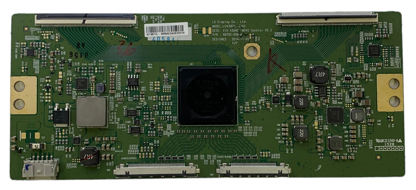 Sony 6871L-4058A (6870C-0568A, LC430EQL-SHA2) T-Con Board for XBR-43X830C
