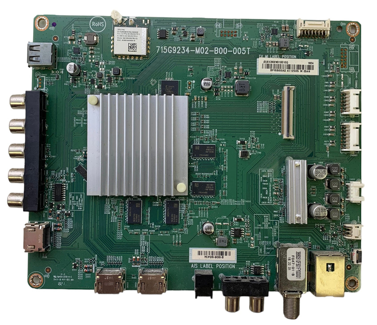 Vizio 756TXICB02K010 Main Board for D43-F1 (LTMWVNXU Serial) Otarealm