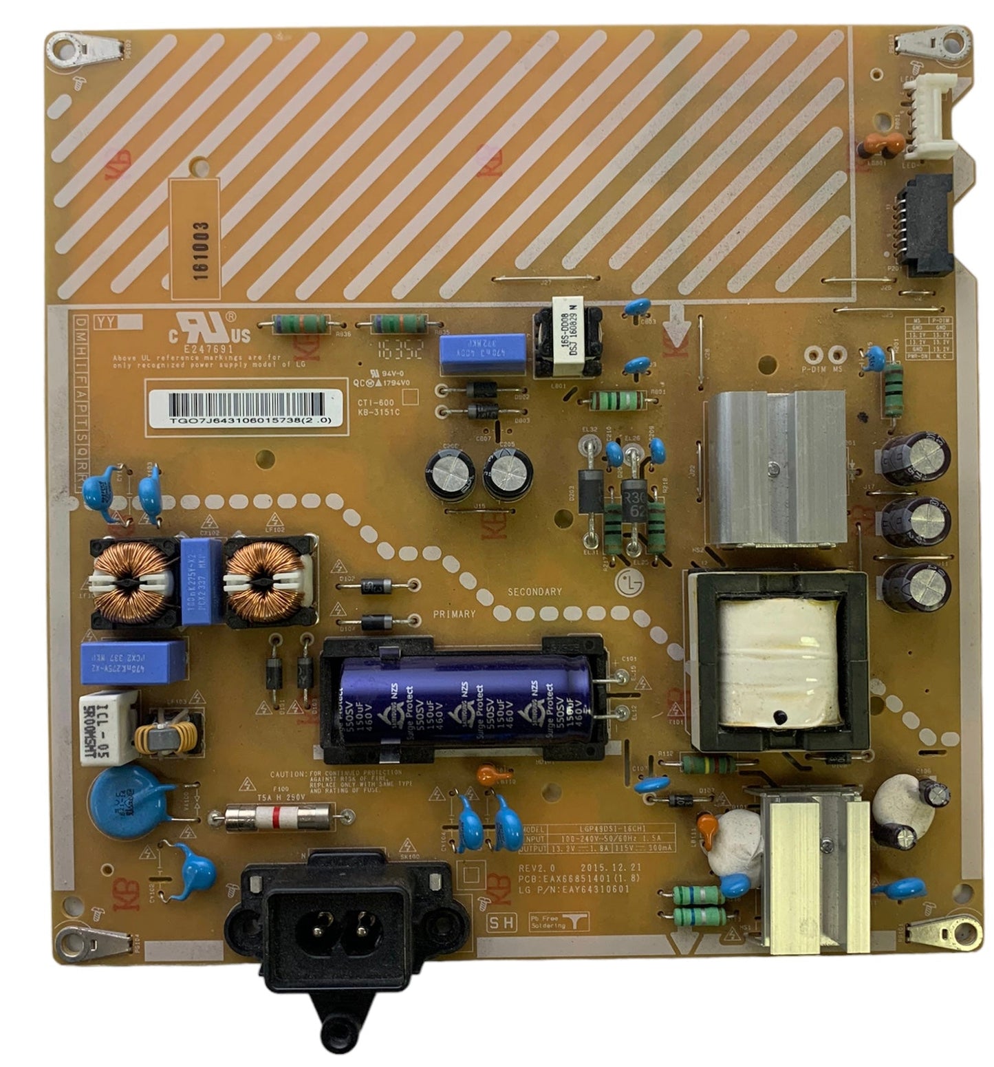 LG EAY64310601 Power Supply Board Otarealm