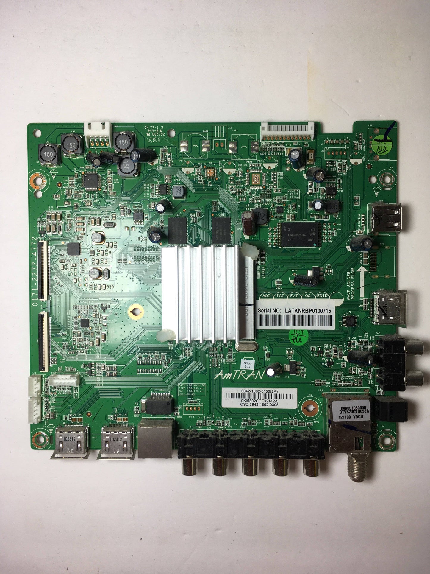 Vizio 3642-1692-0150 (0171-2272-4772) Main Board for E420I-A0 Otarealm
