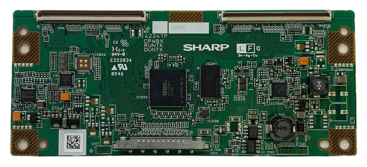 Sharp RUNTK4224TPZD (CPWBX4224TPZD, DUNTK4224TPZD) T-Con Board Otarealm