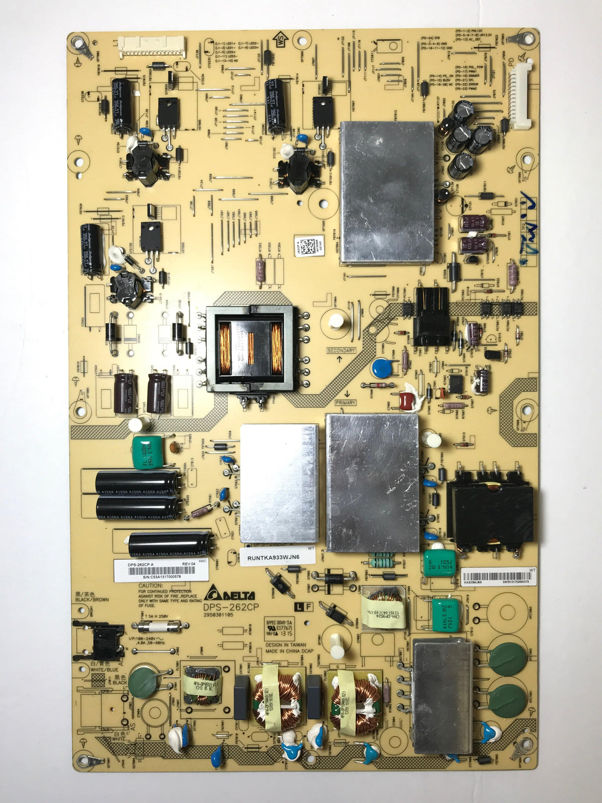 Sharp RUNTKA933WJN6 (DPS-262CP) Power Supply / LED Board Otarealm