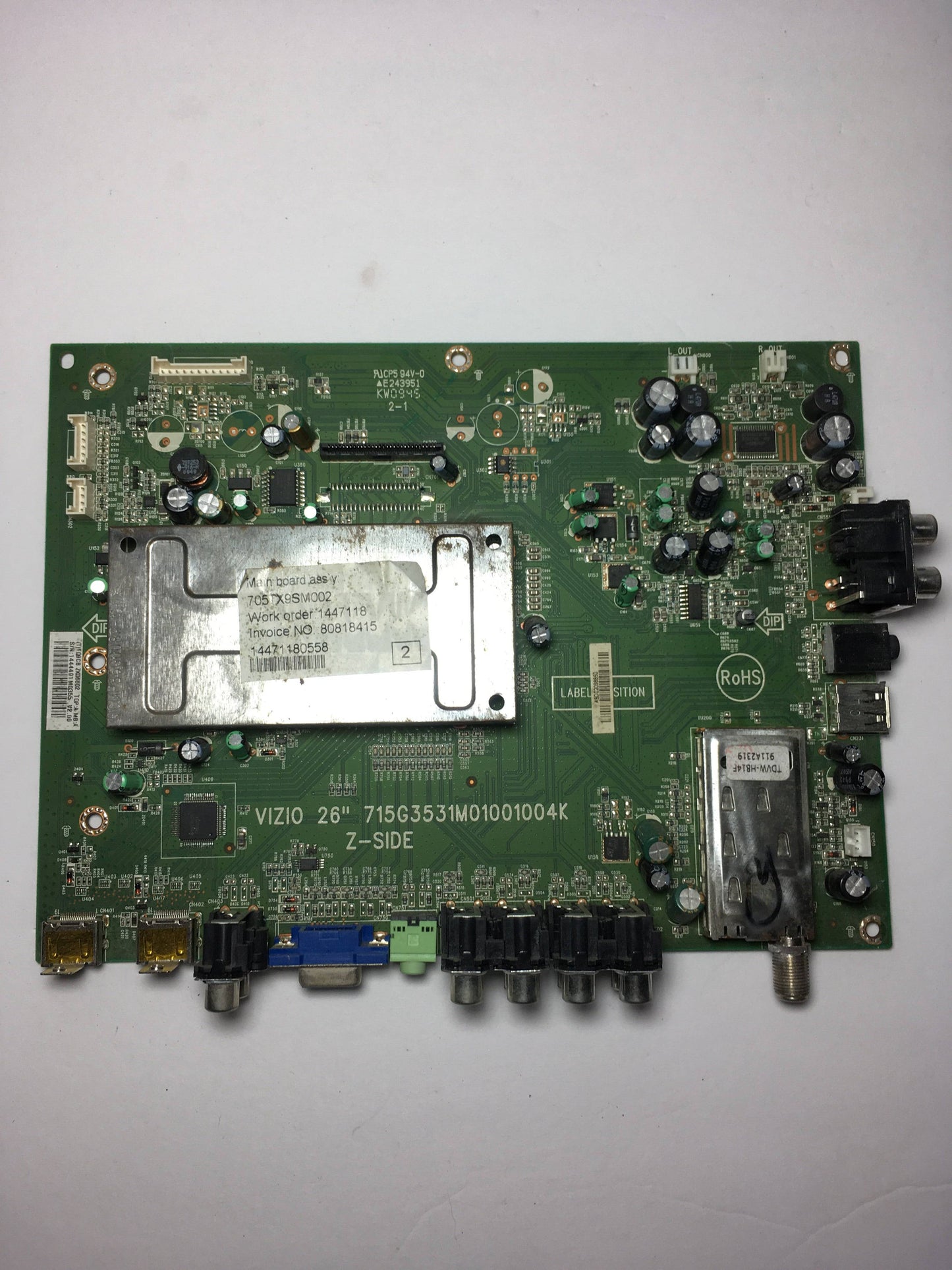 Vizio CBPFTQ9CBZK066 Main Board for VA26LHDTV10T Otarealm