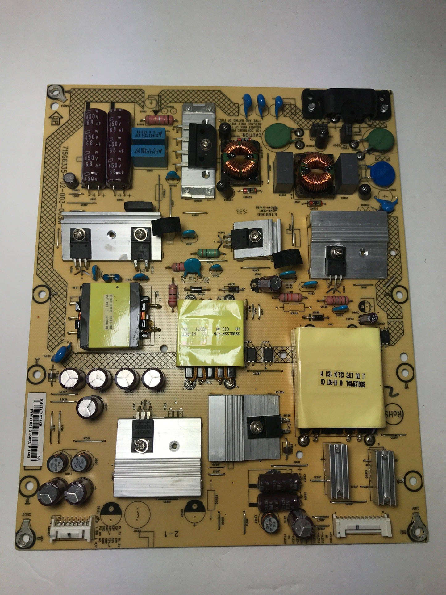 Sharp PLTVFY721XXD1 Power Supply / LED Board for LC-50LB371U Otarealm