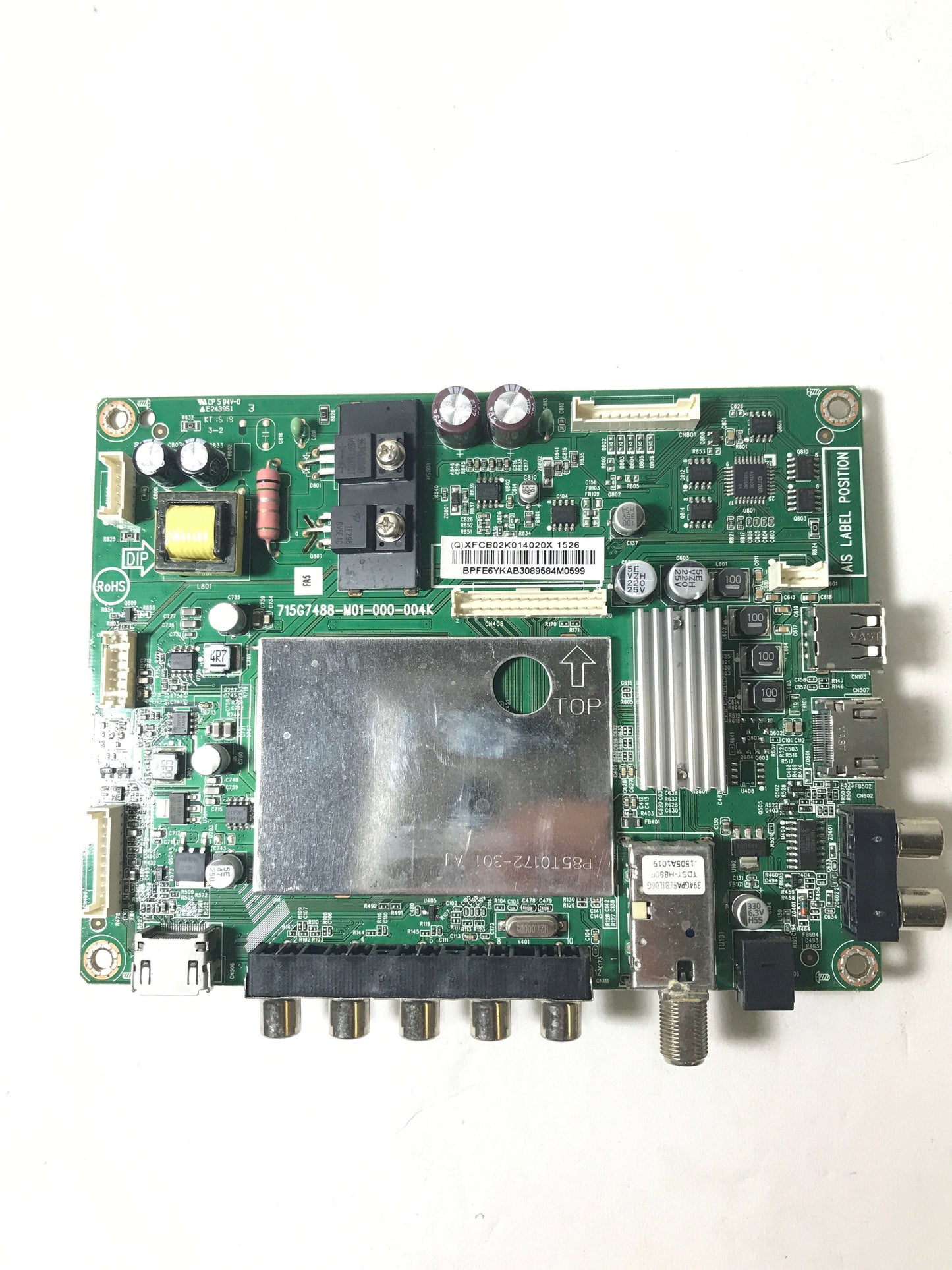 Vizio 756TXFCB02K014 Main Board for D43-C1 (LTT7SEBR Serial) Otarealm