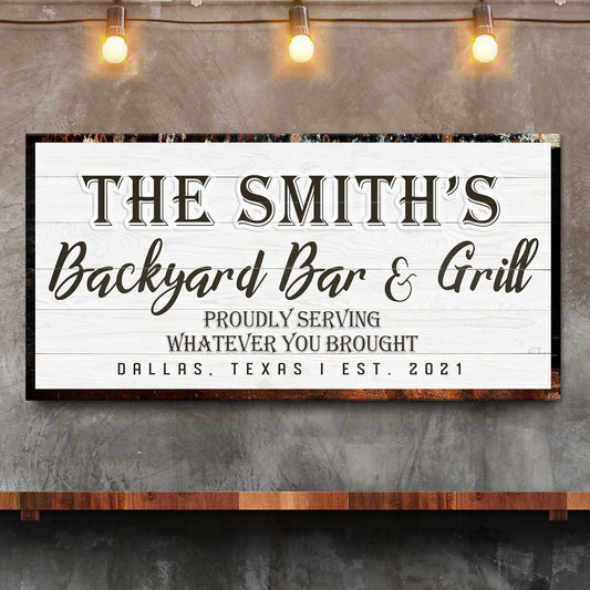 Backyard Bar & Grill Sign XIX