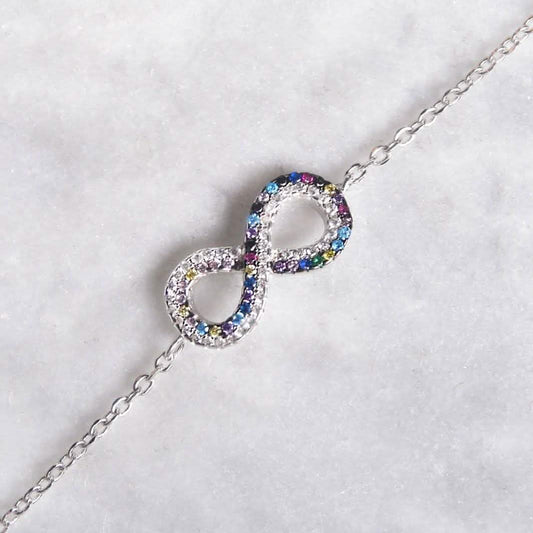 Infinity Colored CZ Bracelet Otarealm