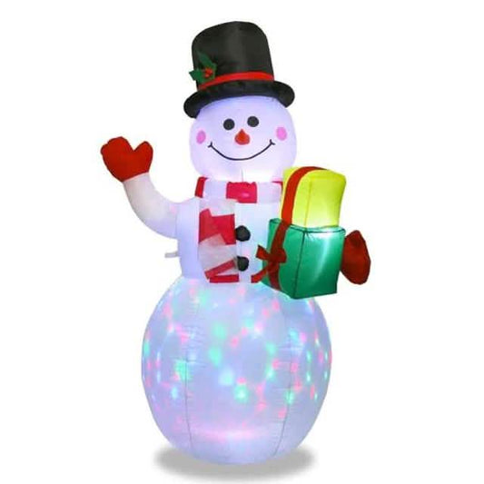 Inflatable Santa Claus and Snowman Night Light Figure Otarealm