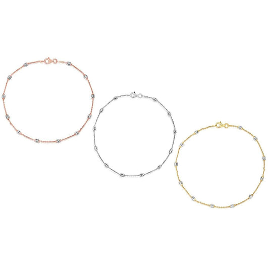 Italian Sterling Silver 10" Anklets Otarealm