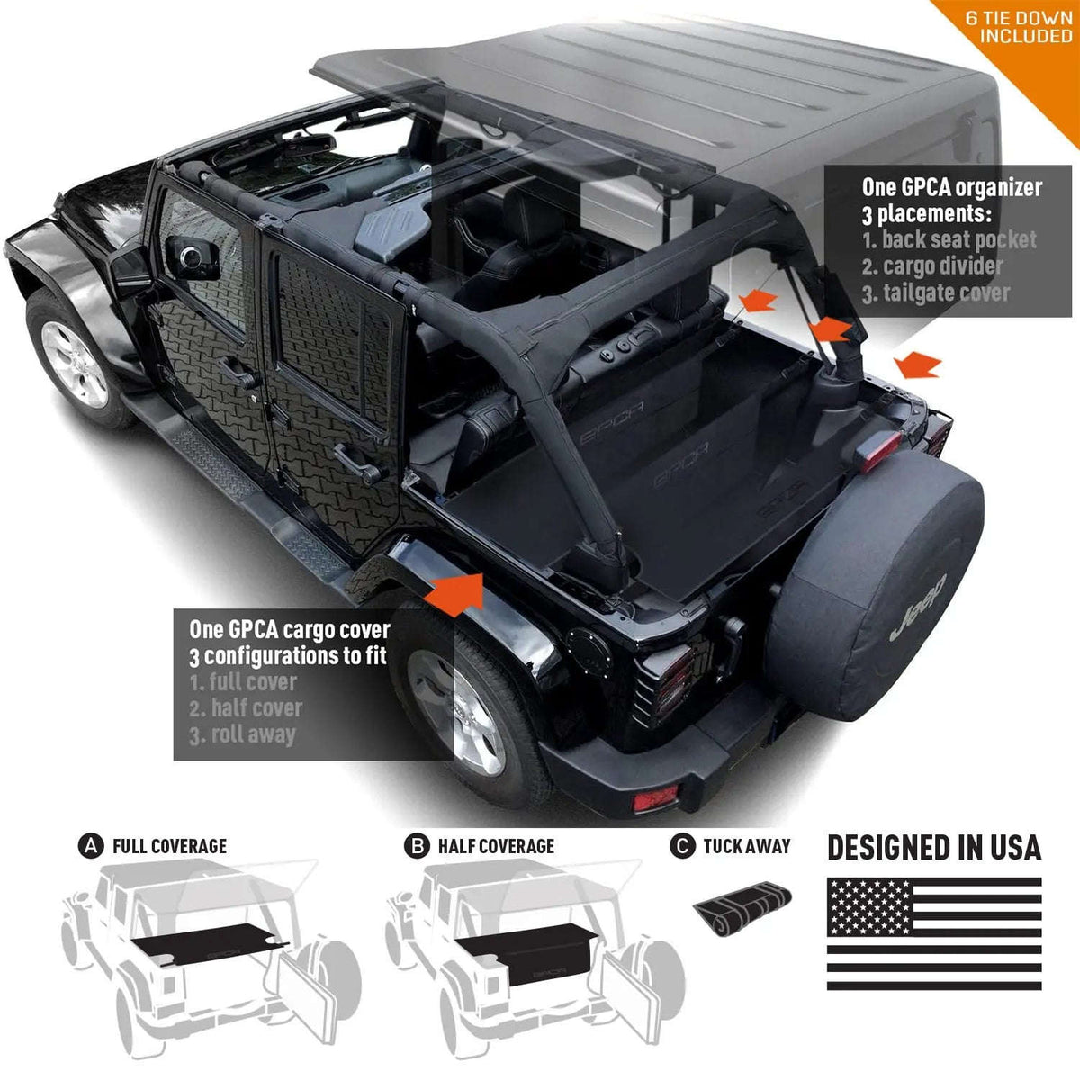 Jeep Wrangler JK 4DR Cargo Cover LITE (2007–2018) Otarealm