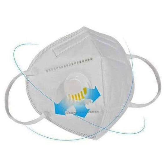 KN95 White Disposable Face Masks with Flow Exhalation Valve Otarealm