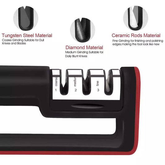 Knife Sharpener Professional Ceramic Tungsten Kitchen Sharpening System Tool Otarealm