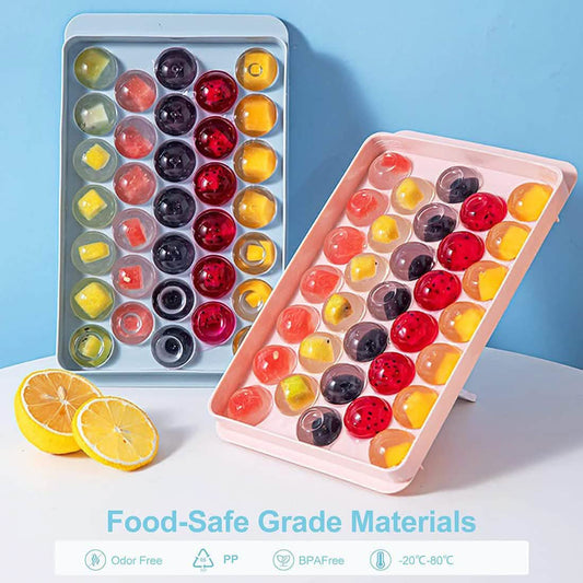 Lid & Bin Ice Ball Maker Mold for Freezer Otarealm