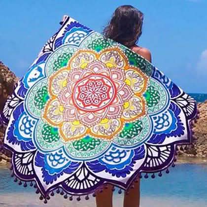 Lotus Flower Beach Throw Otarealm