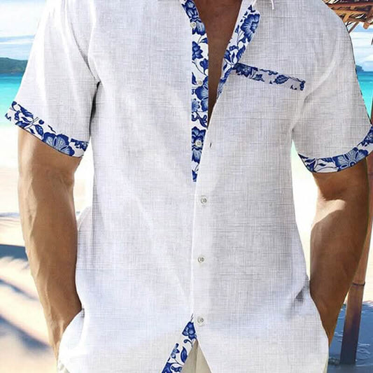 Men Casual Shirt Button Down Short Sleeve Otarealm