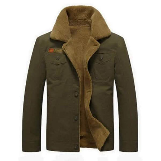 Men Fur Collar Army Tactical Jacket Otarealm