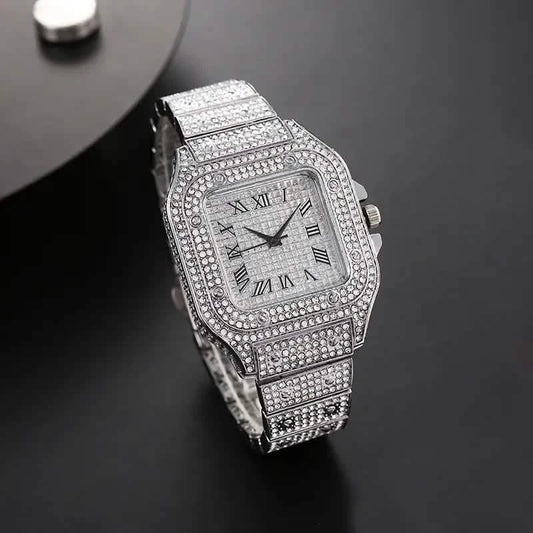 Men's Fashion Elegant High-End Analog Zinc Alloy Watch with Rhinestones Otarealm