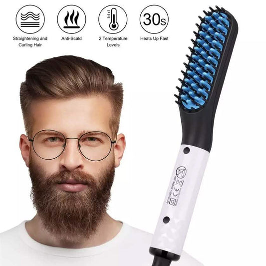 Multifunctional Beard Straightener for Men Electric Hot Hair Straightening Comb