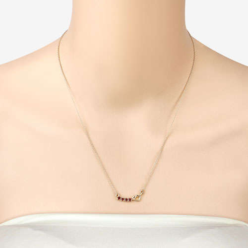 0.32 Carat Genuine Garnet .925 Sterling Silver Necklace Otarealm
