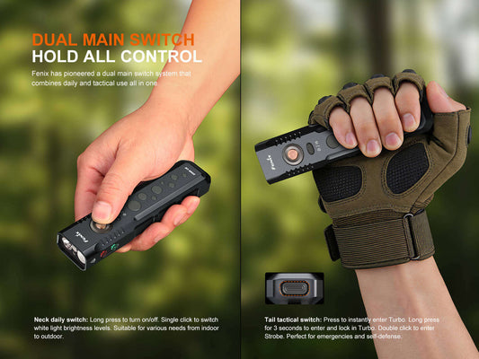 Fenix E08R UE Multi-Light EDC Flashlight With Red Light & Green Laser Otarealm